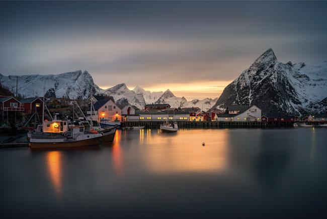 Fotomurales o papel pintado islas lofoten noruega